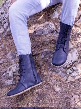 Barefoot, handmade, leather boots, US W 7 US M 6